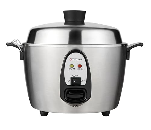 Tatung 6 Cup Multi-Functional Stainless Steel Rice Cooker for Silver Meals
| Tatung UL Certified 6 Cup Stainless Steel