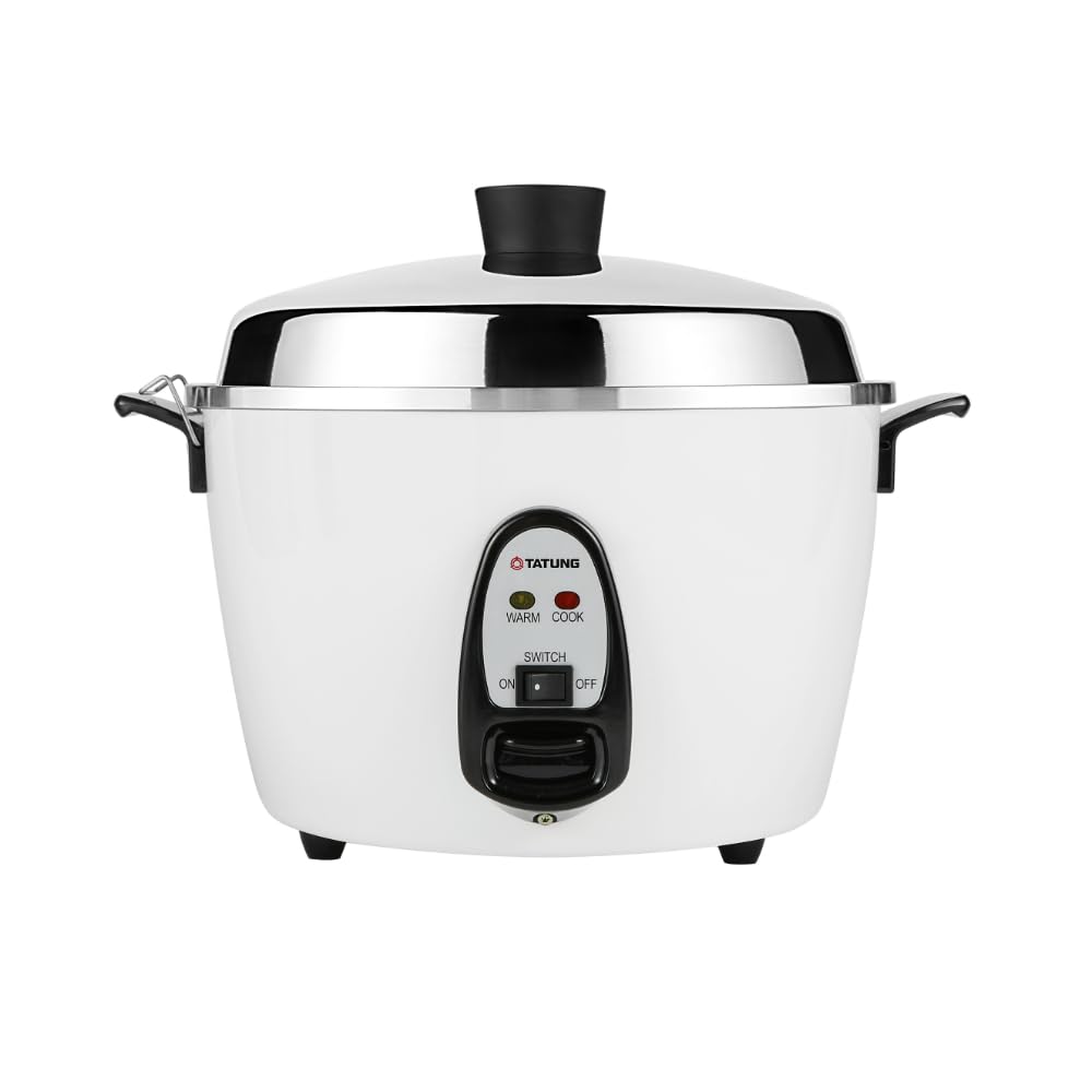 Tatung TAC-10G (SF) 10 Cup Rice Cooker White Aluminum Cook Pot for Family Cooking Efficient & Delicious Rice