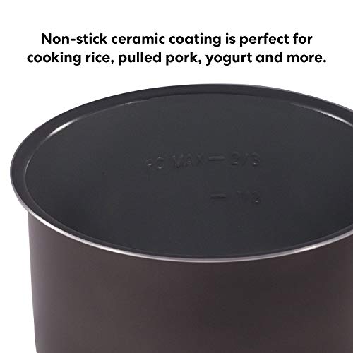 Instant Pot Ceramic Inner Slow Cooking Pot 6-Qt for Rice Cooking and Non-Stick Interior
| Instant Pot Ceramic 6-Qt Slow