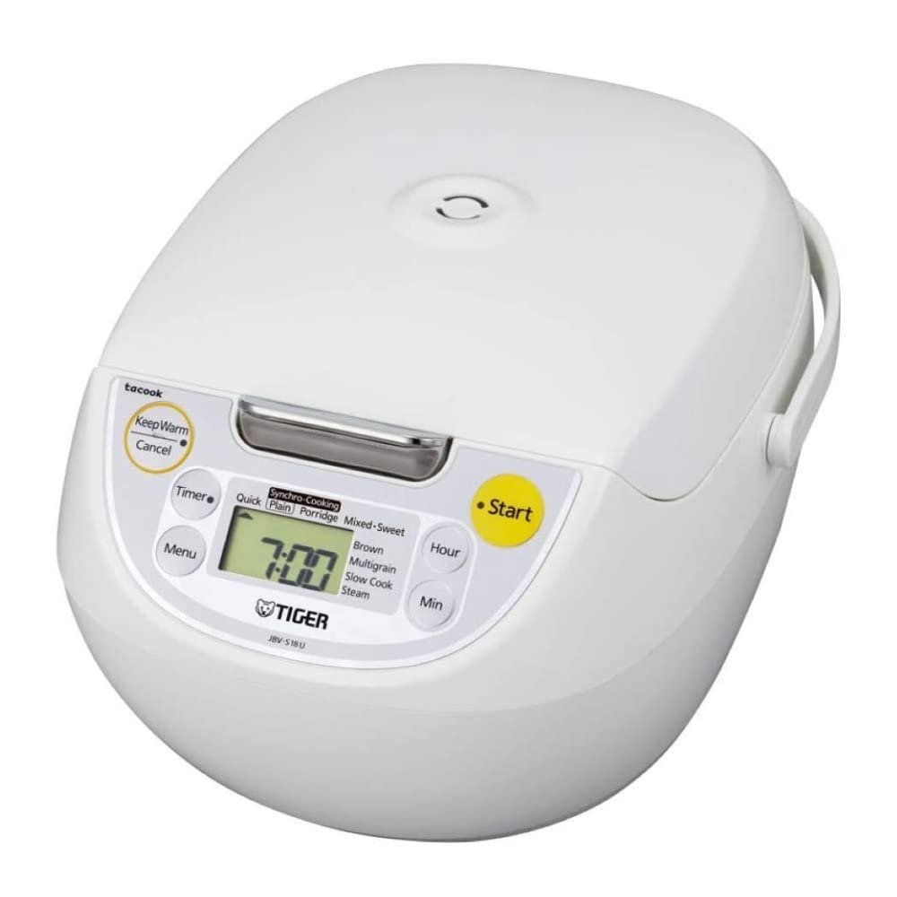 White Tiger JBV-S18U Microcomputer Controlled 4-in-1 Rice Cooker for Family
| Tiger JBV-S18U 10-Cup Smart Microwave Pre