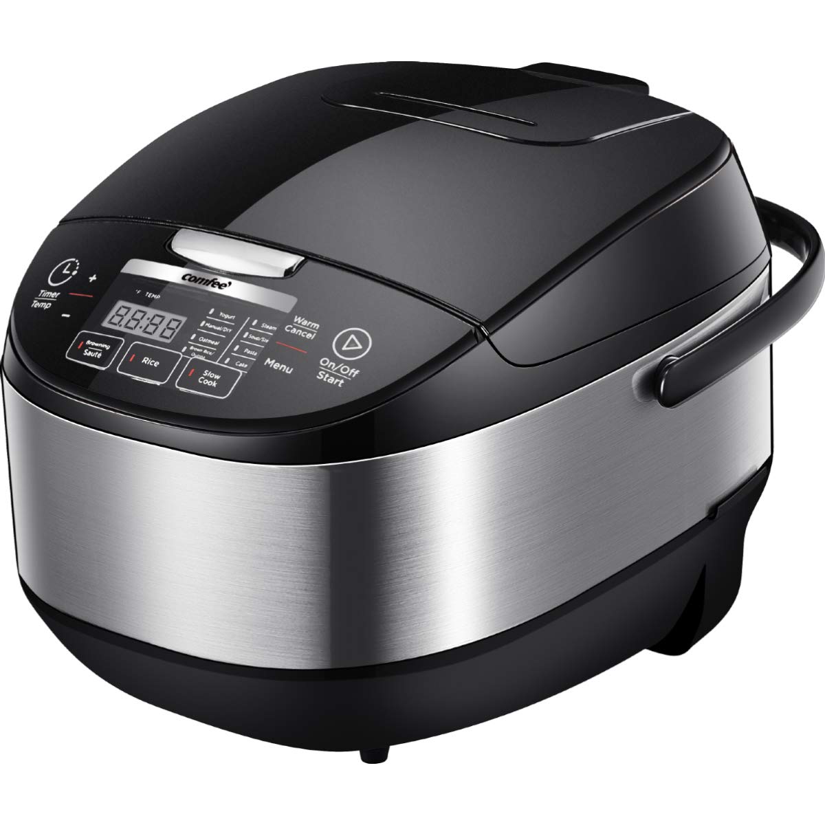 COMFEE Japanese Large Rice Cooker with Fuzzy Logic Technology 10 Cup Uncooked/20 Cup Cooked Auto Keep Warm 24-Hr Delay T