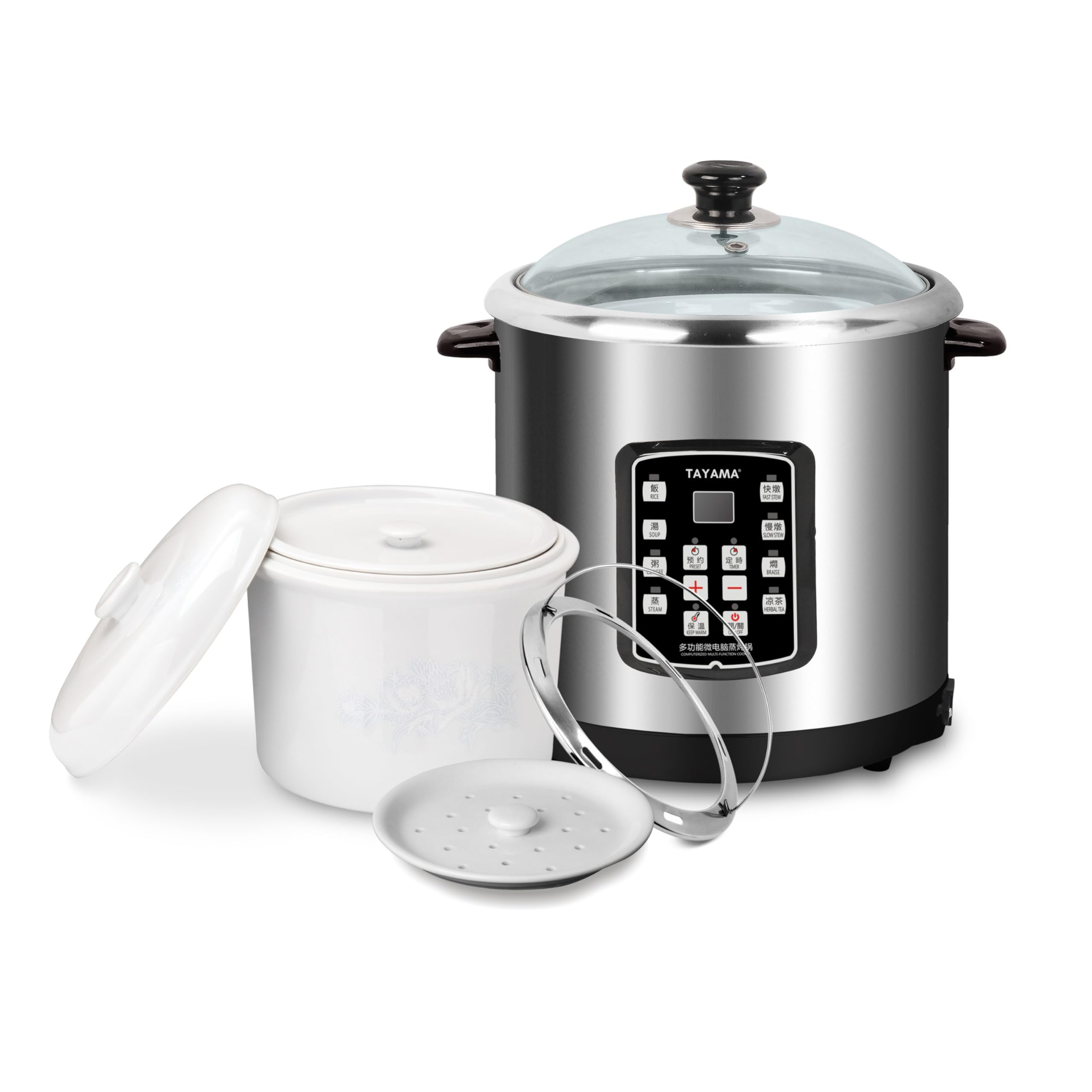 TAYAMA TSP-1000 Stainless Steel 8-in-1 Multi-Functional Electric Stew Cooker 10 Liter for Large Families
| TAYAMA TSP-1